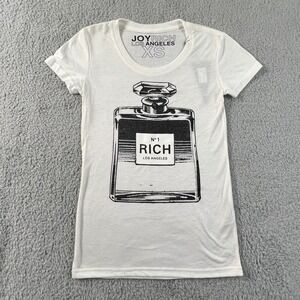 JOYRICH Los Angeles Slim T-Shirt Graphic Print White Women's Size XS VTG NWT